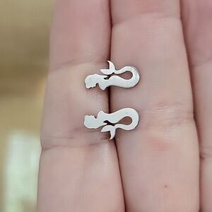 Retro Mermaid Stud Earrings
